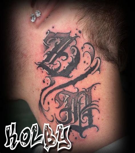 Lettering Neck Tattoo By Kolby Chandler Tattoonow