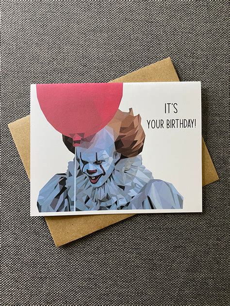 Pennywise Birthday Card Its Your Birthday Etsy