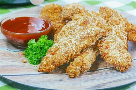 Mix everything together and allow to marinate. Pretzel Crusted Air Fryer Chicken Strips - Aileen Cooks