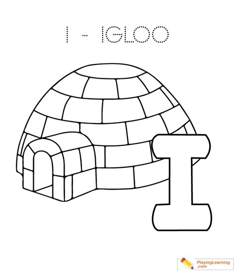 I Is For Igloo Coloring Page Free I Is For Igloo Coloring Page