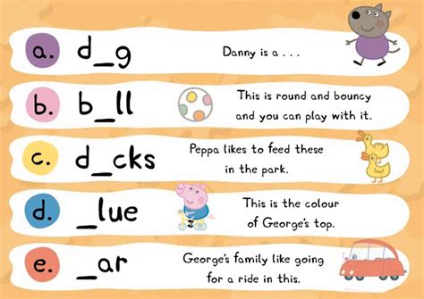 Peppa Pig Worksheets And A Book English For Teaching And Learning