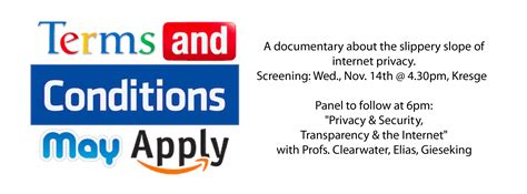 Terms And Conditions May Apply Screening And Discussion On November 13th