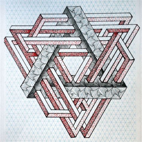 Impossible On Behance Geometry Art Graph Paper Art Isometric Art