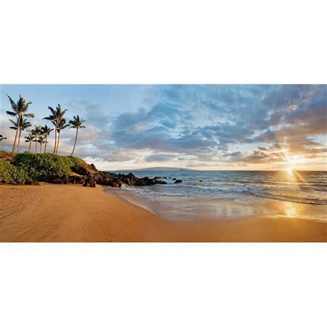 Hawaii Maui Makena Secret Beach At Sunset Poster Print 44 X 21 Large