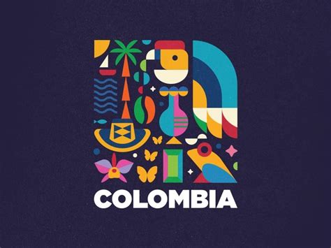 Colombia Illustration Design Logo Design City Branding