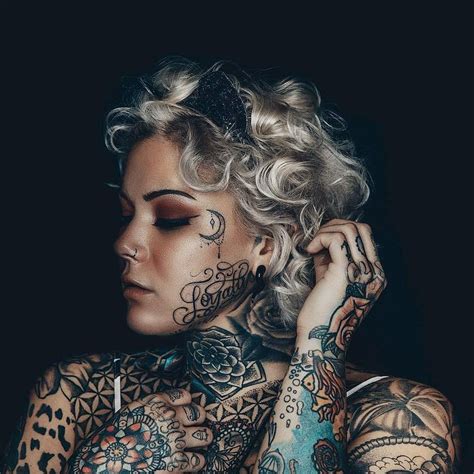 The Rise Of The Beautiful Woman Face Tattoos Background Free