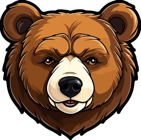 Ai Generated Bear Face Clipart Design Illustration 35489976 Png