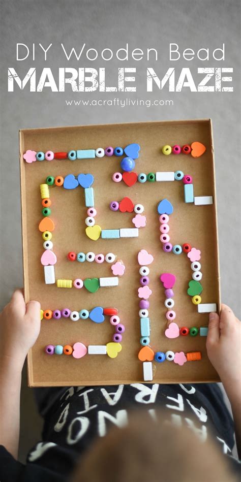 Diy Marble Maze With Wooden Beads Crafts For