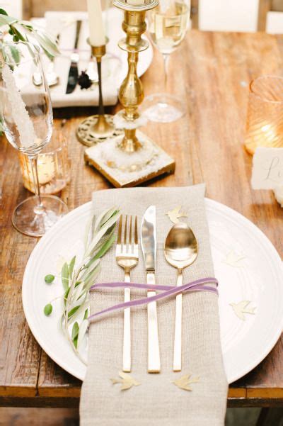 Organic Glamour Inspiration Shoot Wiup Gold Place Setting