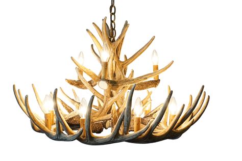 Our unique antler chandelier designs are created by highly skilled, experienced craftsmen. Whitetail Deer 15 Antler Chandelier | Cast Horn Designs