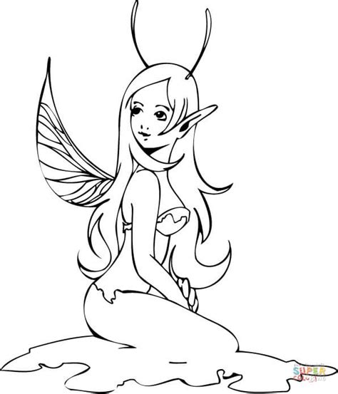 Anime Coloring Pages Elf Coloring And Drawing
