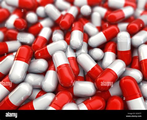 Red And White Capsules Pharmaceutics Stock Photo Alamy