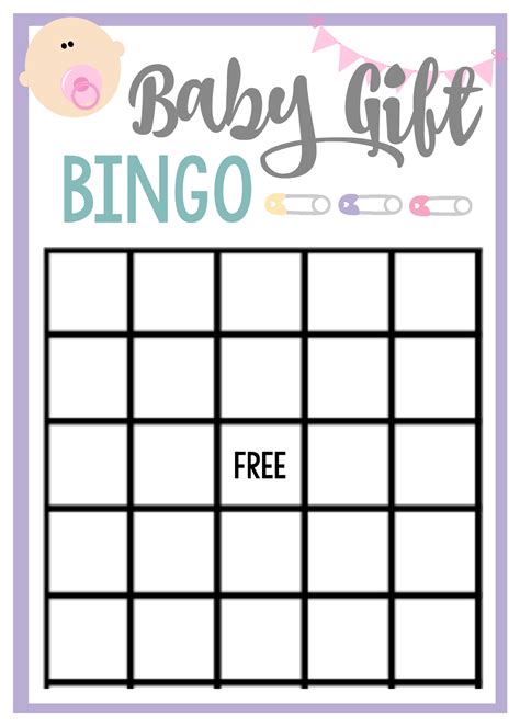 Baby Shower Bingo Game Printable