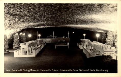 Vintage Rppc Photo Postcard Snowball Dining Room Mammoth Cave Kentucky