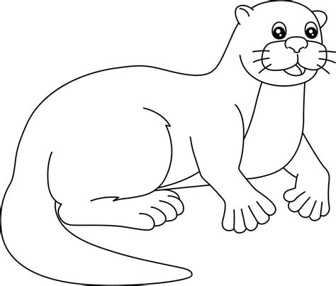 River Otter Coloring Page Isolated For Kids 5162981 Vector Art At Vecteezy