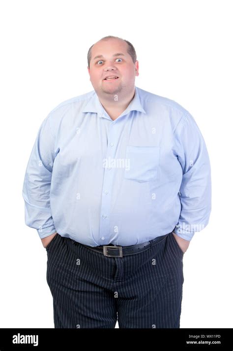 Fat Man In Blue Shirt Cut Out Stock Images And Pictures Alamy