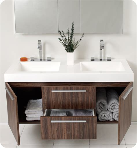 When designing your bathroom vanity, you'll need to consider all the things that you need to store in your bathroom vanity such as shampoos, shower gels, cleaning products, toilet rolls etc. 48 Inch Double Sink Bathroom Vanity - HomesFeed
