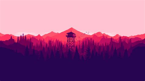 1366x768 Firewatch Landscape Fire Lookout Tower Laptop Hd Hd 4k