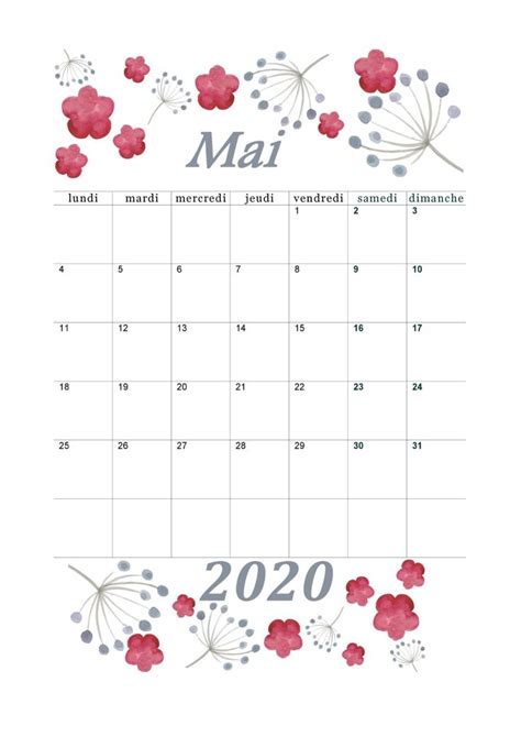 Calendrier Avril 2020 À Imprimer Gratuit Blog