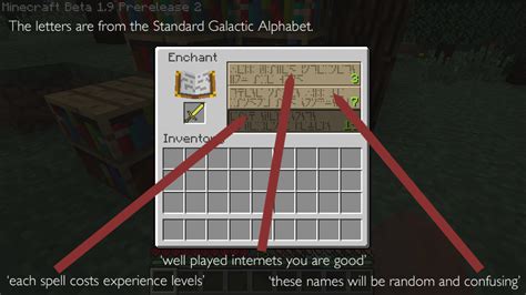 How to enchant items in minecraft. Deciphered lettering from enchantment table screenshot ...