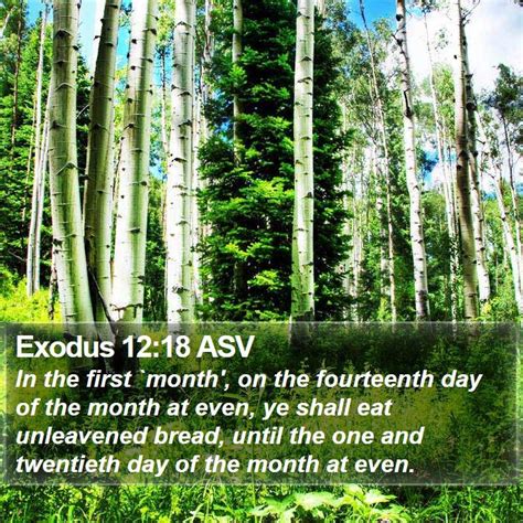 Exodus 1218 Asv In The First `month On The Fourteenth Day Of