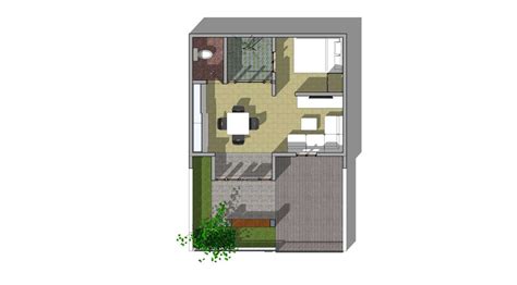 gambar contoh denah rumah ukuran  minimalis klasik