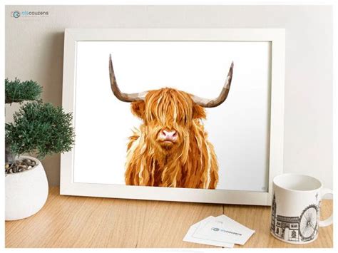 Highland Cow Print Highland Cow Art Highland Cow Painting Etsy