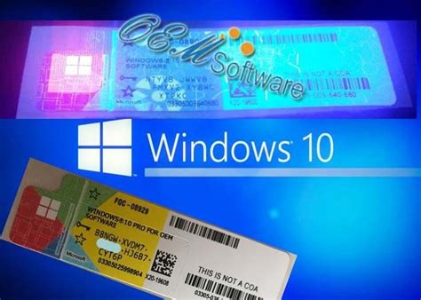 Global Working Windows 10 Professional License Key Windows Coa Sticker