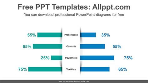 Symmetry Bar Chart PowerPoint Diagram for free