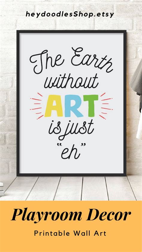 The Earth Without Art Is Just Eh Printable Wall Art Digital Etsy