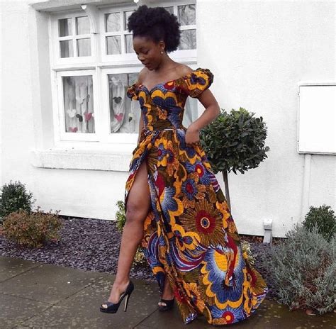 off shoulder elegant african print dress african print dress etsy