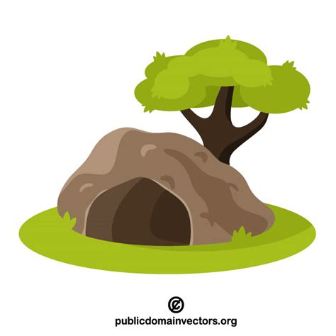 Cave Under The Tree Clip Art Royalty Free Stock Svg Vector And Clip Art