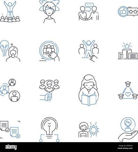 Risk Management And Mitigation Line Icons Collection Strategy
