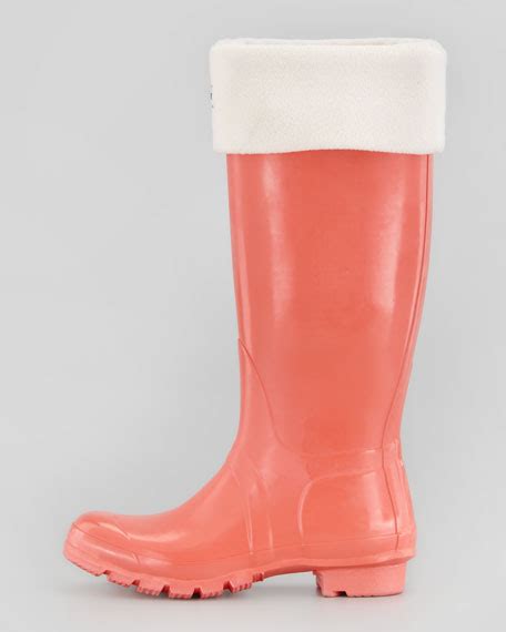 Hunter Boot Original Gloss Welly Boot Flame Coral