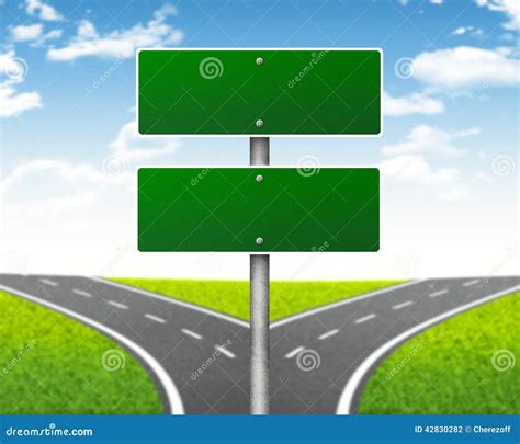 Crossroads Road Sign Stock Photo Image Of Pole Right 42830282