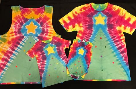 Kids Tie Dye Christmas Tree T Shirt Etsy