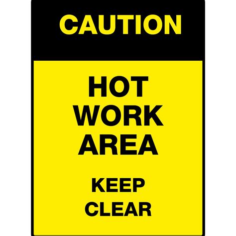 Ssi04 Hot Work Sign Amber Safety Courses Limerick