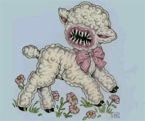 Creepy Cute Aesthetic Aesthetic Art Arte Horror Horror Art Lamb