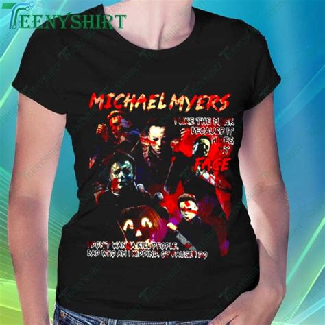 Michael Myers Horror Movie Characters Cool Art Pumpkin Halloween Shirt