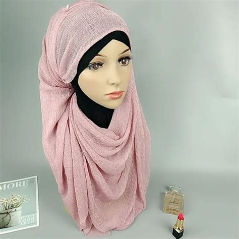 Buy Xdomi New Shimmer Veil Hijab Scarf Cosy Wrinkled