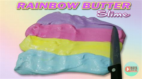 Rainbow Butter Slime Tutorial Without Boraxeyedropsetc Youtube