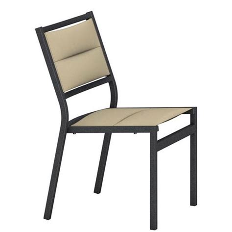 Tropitone Cabana Side Padded Sling Dining Chair For Hotels And Resorts