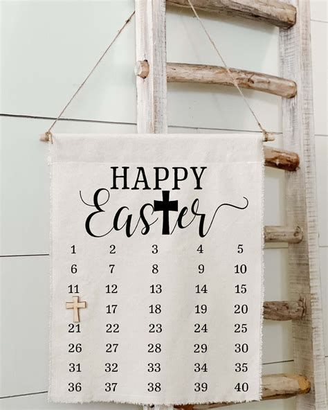 Easter Countdown Calendar Easter Decor Lent Calendar Etsy