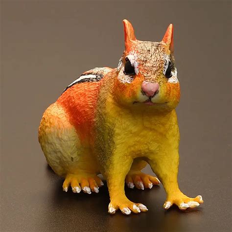Creative Table Decoration Animals Figures Simulation Colorful Squirrels