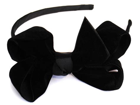 Luxurious Velvet Traditional Bow Headband By Candy Bows