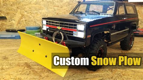 Scx10 Custom Snow Plow Youtube