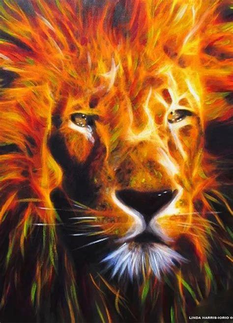 Fiery Lion Of Judah Prophetic Art Prints By Linda Harris Iorio Made