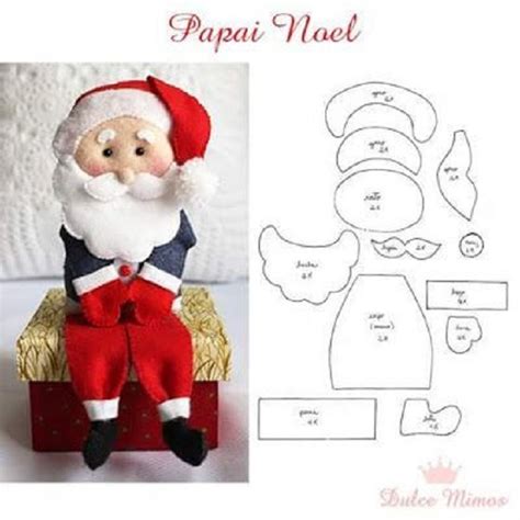 Moldes De Pap Noel En Fieltro Con Plantillas Bebeazul Top