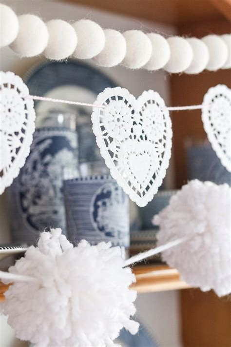 How To Make A Vintage Doily Heart Garland