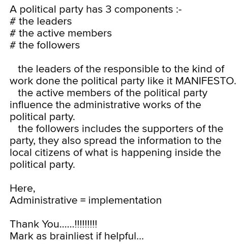 What Are The Three Components Of Political Parties